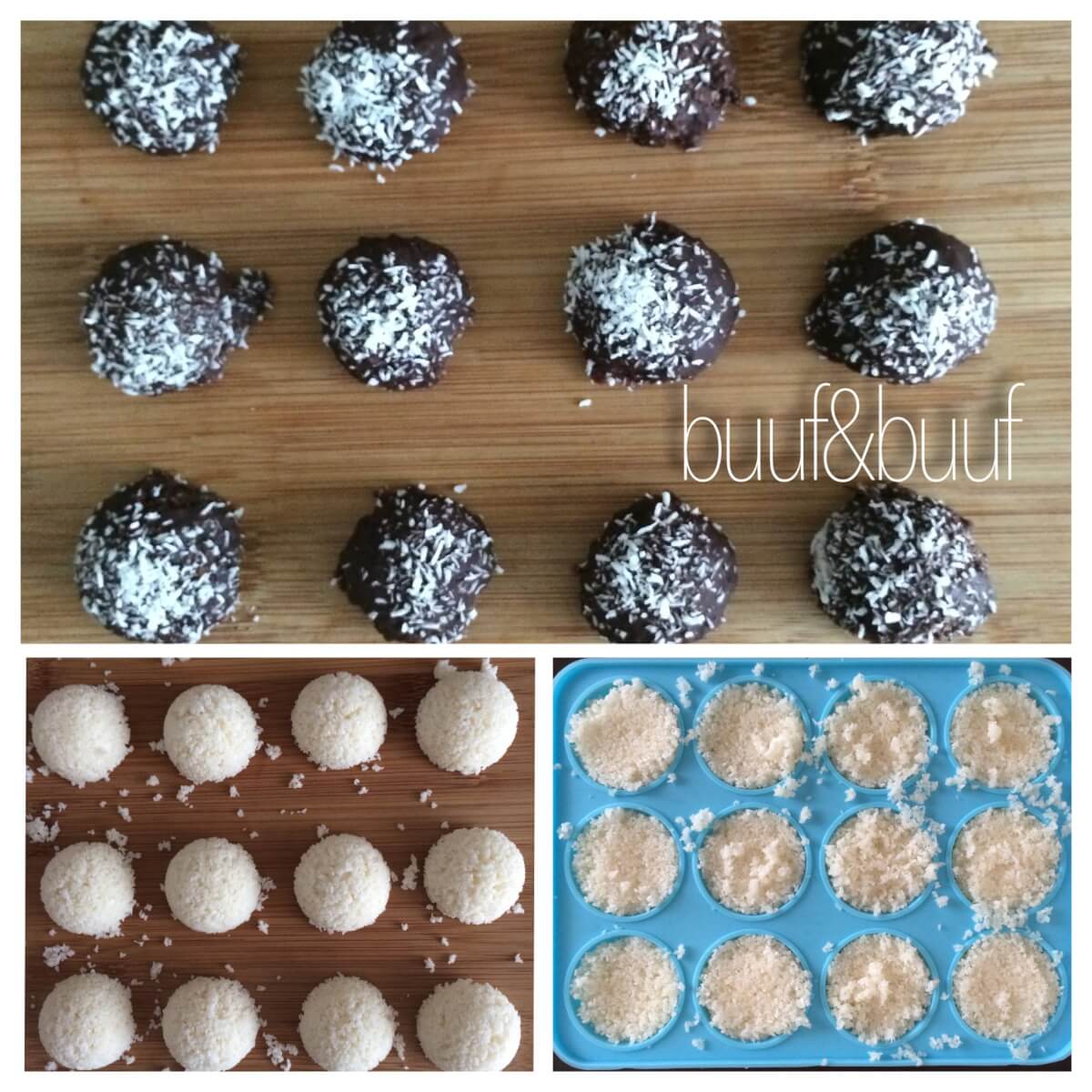 Choco-kokos-bonbons zonder suiker