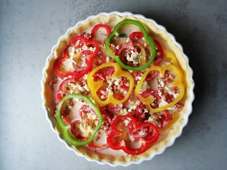 quiche met paprika feta en spekjes3